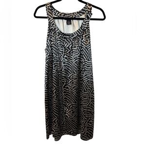 BCBGMaxAzria Black and White Satin‎ like Sleeveless Sheath Dress - Y2K - size XL